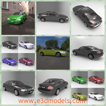 3d model the coupe of Volvo - This is a 3d model of the coupe of Volvo,which model and is a convertible manufactured by Volvo Cars in two generations: the first from model years 1997-2002 as coup