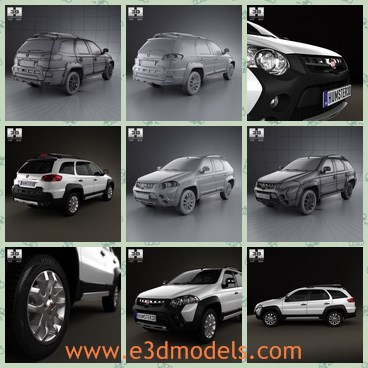 3d model the crossover made in 2012 - This is a 3d model of the crossover made in 2012,which was made in Italy,Brazil and other European countries.The model is spacious and popular among young people.