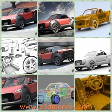 3d model the Daihatsu car - This is a 3d model of the Daihatsu car,which is animated and rigged.fully modeled on real reference pictures.Wheels, body, interiors doors, logos, cameras, lights etc are grouped for an easy management of the scene.