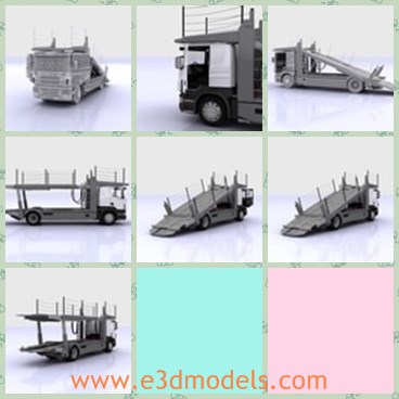 3d model the delivery car - This is a 3d model of the delivery car,which is made with carriers.The model is black and heavy.