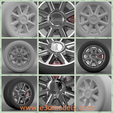 3d model the denali wheel - This is a 3d model of the denali wheel,which is made of good quality and in details.The wheel has the good shape and best after service.