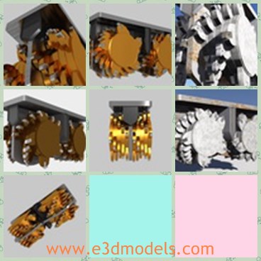 3d model the digging machine - This is a 3d model of the digging machine,which is large and heavy.The model is compatible with the other products in 2010,2011,2012 and 2013.