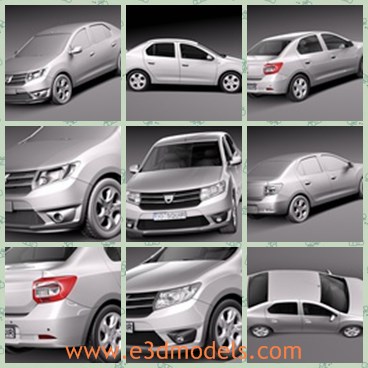 3d model the economic car in 2013 - This is a 3d model of the economic car in 2013,which is the sedan famous in the world.The car is created with four doors.