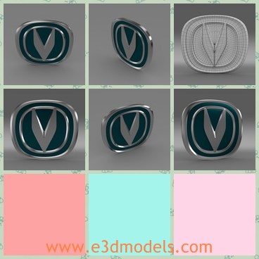 3d model the emblem of Chang an - This is a 3d model of the emblem of Changan.Chang'an Automobile Group Co Ltd is an automobile manufacturer headquartered in Chongqing, China, and a state-owned enterprise with China Weaponry Equipment as parent.