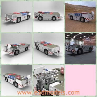 3d model  the fire tractor - This is a 3d model of the fire tractor,which is a warship designed with a primary mission of deploying and recovering aircraft, acting as a seagoing airbase.