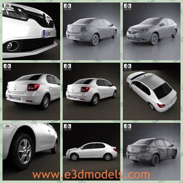 3d model the French car - This is a 3d  model of the French car,which is modern and made with high quality.The model was a popular one in 2013.