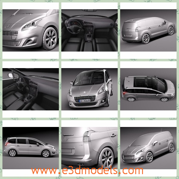 3d model the French van - This is a 3d model of the French van,which was made in 2014 and the car is suitable for families.