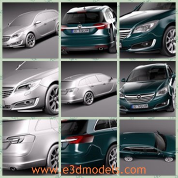 3d model the german car-Opel - This is a 3d model of the German car-Opel,which is modern and expensive.The model is a sports car in 2014.