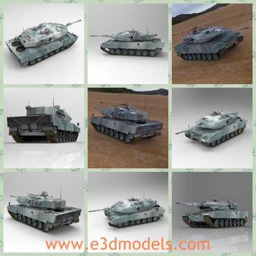 3d model the german tank - This is a 3d model of the German tank,which was used by Nazi during the WW2.The model is large and heavy.