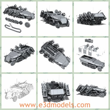 3d model the German vehicle - This is a 3d model of the German vehicle,which is the common weapon in the war times.The model is armored and transport.