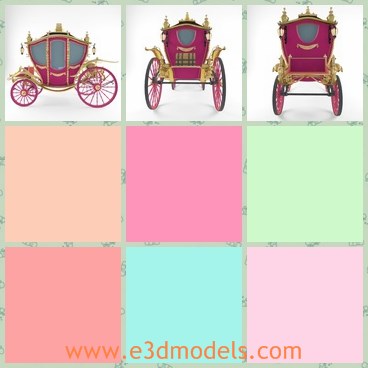 3d model the glorious coach - THis is a 3d model of the glorious coach,which is charming and classic in loyal family.The model only exists in fairytales.
