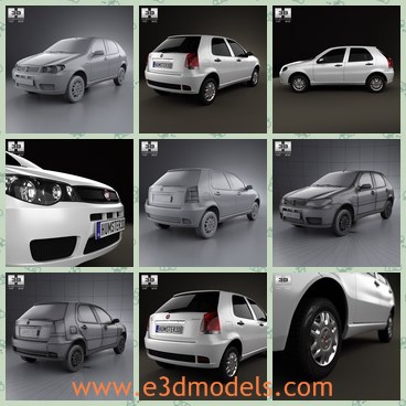 3d model the hatchback in 2012 - This is a 3d model about the hatchback in 2012,which is made in Italy and for the commercial purpose.The model is  created accurately, in real units of measurement.