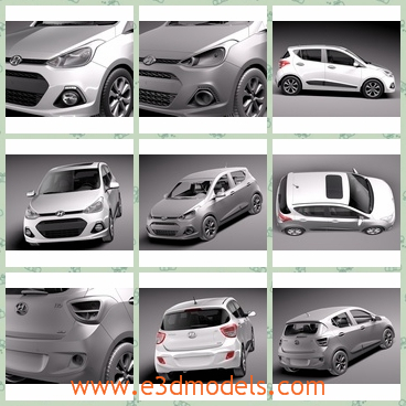 3d model the hatchback of Hyundai in 2014 - This is a 3d model of the hatchback Hyundai in 2014,which is the newest type of the brand and the body is charming and the car was made in Korea.