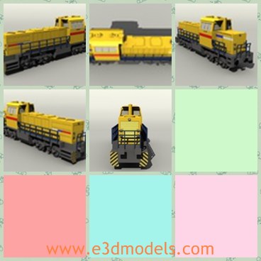 3d model the head of the train - This is a 3d model of the head of the train,which is popular in Germany.The model is obvious because of its color.