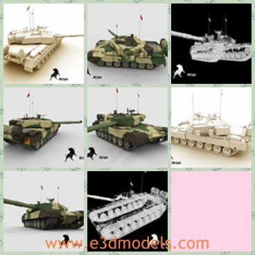 3d model the Indian tank - This is a 3d model of the Indian tank,which is heavy and powerful during the war.The tank is created with high quality.