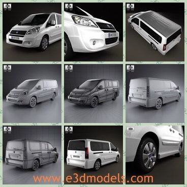 3d model the Italian car - This is a 3d model of the Italian car,which is large and spacious.The model is created accurately, in real units of measurement, qualitatively and maximally close to the original.