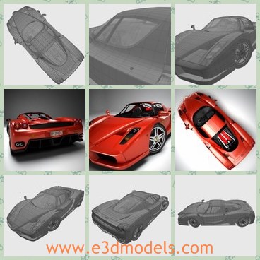 3d model the Italian car - This is a 3d model of the Italian car,which is made in 2002.The car is luxury and made with good quality.