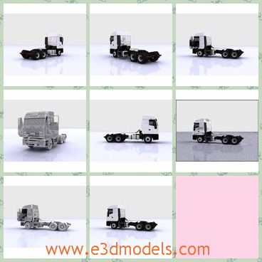 3d model the Italian truck with several tires - This is a 3d model of the Italian truck,which is created with several tires.The model is a heay-duty duty truck model produced by Iveco Magirus. It replaced the 1980s-designed Turbostar.