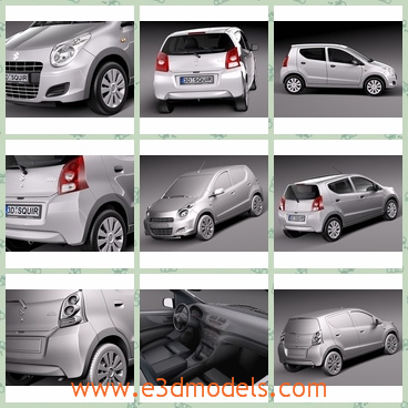 3d model the Japanese car - This is a 3d model of the Japanese car,which was popular from 2009 to 2012.The model is modern and white.