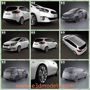 3d model the Korean car - THis is a 3d model of the Korean car,which is modern and popular in 2013.The model is made with good quality.