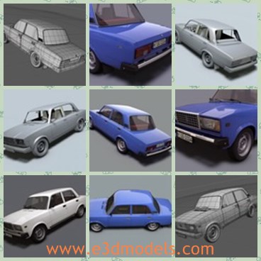 3d model the Lada Riva - This is a 3d model of the Lada Riva,which is made in russia and the car is old and was so popular at that time.
