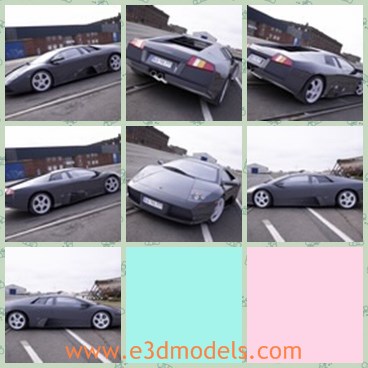 3d model the lamborghini car - This is a 3d model of the Lamborghini car,which is modern and fast.The car is famous and expensice around the world.
