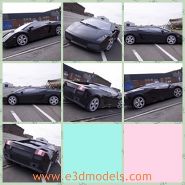 3d model the Lamborghini car - This is a 3d model the Lamborghini car,which is luxury and fast.The car is popualr and expensive.