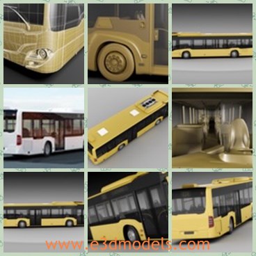 3d model the large bus - This is a 3d model of the large bus,which is detailed and made in Germany.The bus is spacious and made with good quality.