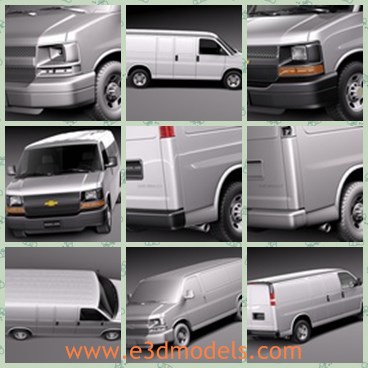 3d model the large van - This is a 3d model of the large van,which is modern and famous in the world.The model is existed from 2001.