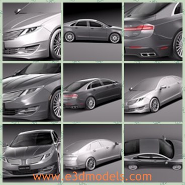 3d model the lincoln car - This is a 3d model of the Lincoln car,which is modern and luxury.The model is popular in 2013.