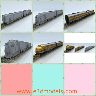 3d model the locomotive - This is a 3d model of the locomotive,which is the passenger train.The model is made in high quality.