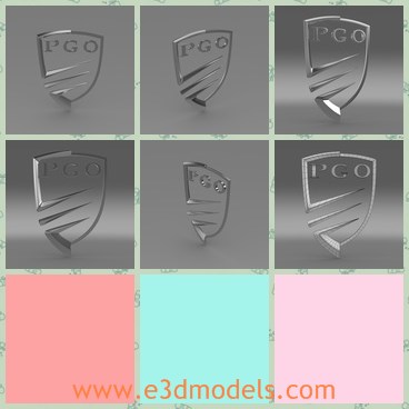 3d model the logo of a french car - This is a 3d model of the logo of a french car,which is attractive and charming.The company of the model produces exclusive series' of sports cars.