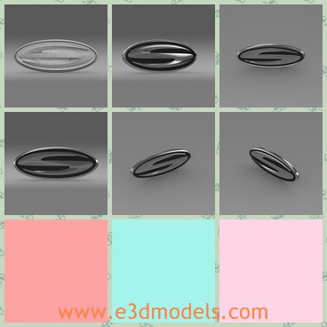 3d model the logo of the car - This is a 3d model of the logo of the car,which is made with high quality.The trademark is famous and well-known in the world.