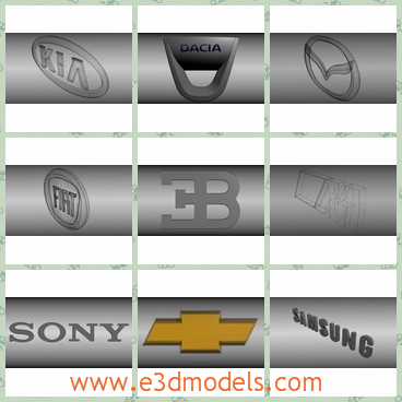 3d model the logo of the car - This is a 3d model of the logo of the car,whcih is the sing of a car or a company.For example the BMW,the Aston,the Chevrolet and the Nissan.