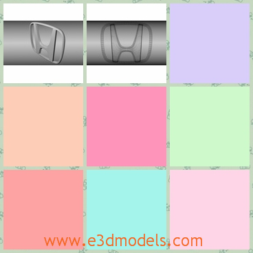 3d model the logo of the Honda car - THis is a 3d model of the logo of the Honda car,which is easy to be recognized and the symbol is famous around the world.