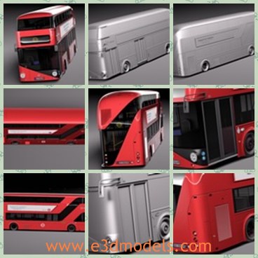 3d model the London bus - This is a 3d model of the London bus,which is famous in England and which is also popular in other European countries.