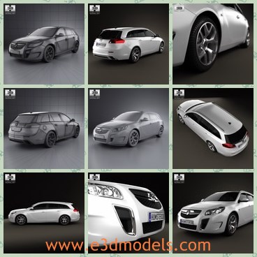 3d model the long wagon - This is a 3d model of the long wagon,which is modern and elegant.The model is popular fron 2008 to 2012.