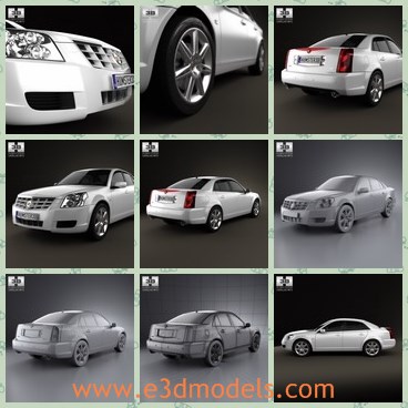 3d model the luxury car - This is a 3d model of the luxury car,which was famous from 2005 to 2010.The model is provided combined, all main parts are presented as separate parts.