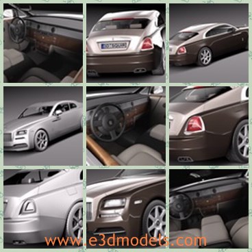 3d model the luxury car - This is a 3d model of the luxury car,which is modern and popular in England.The car is created with two doors.