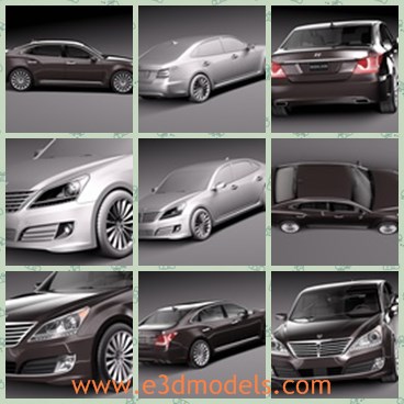 3d model the luxury car in Korea - This is a 3d model of the luxury car in Korea,which is modern and famous.The model is made in 2014 and is very popular around the world.