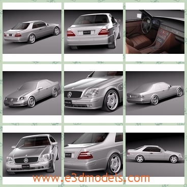 3d model the luxury car of Benz - This is a 3d model of the luxury car of Benz,which is made in Germnay and popular from 1993 to 1998.