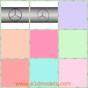 3d model the mark of Mercedes - This is a 3d model of the mark of Mercedes,which is the trademark of Benz and the badge is common to see in our life.