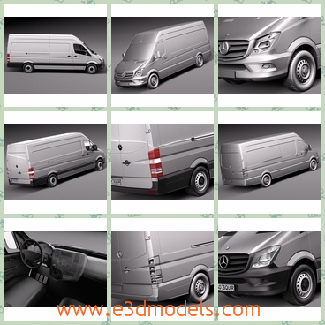 3d model the minivan made in 2014 - This is a 3d model of the minivan made in 2014,which is large and modern.The model is the product of Benz.