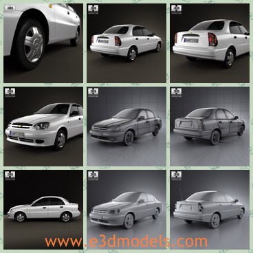 3d model the modern car - This is a 3d model of the modern car,which is the 4-door car made in 2012.The model is popular and madeh with high quality.