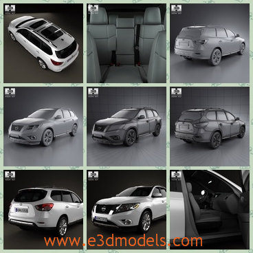 3d model the modern car of Nissan - This is a 3d model of the modern car of Nissan,which is the product of a new concept.The model is made in 2013 with accurate style.