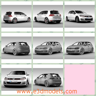 3d model the modern car of Volkswagen - This is a 3d model about the modern style car of Volkswagen,which is compact and made in high quality.