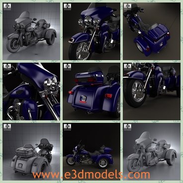 3d model the modern motorbike - This is a 3d model of the moder motorbike,which is blue and popular among young people.
