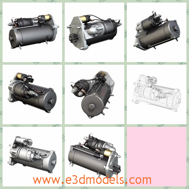 3d model the motor of the car - This is a 3d model of the motor of the car,which is important and heavy.The motor is the necessary engine in the car.