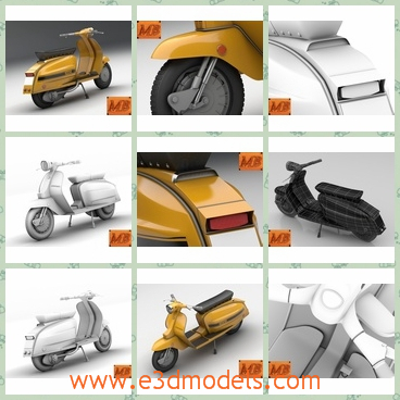 3d model the motorbike - This is a 3d model of the motorbike,which is small and cute.The model is the new type of the motorbike.