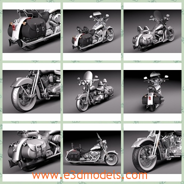 3d model the motorbike in 2013 - This is a 3d model of the motrobike in 2013,which is large and special and classical.The model the 100th anniversary version of the brand-Harley.